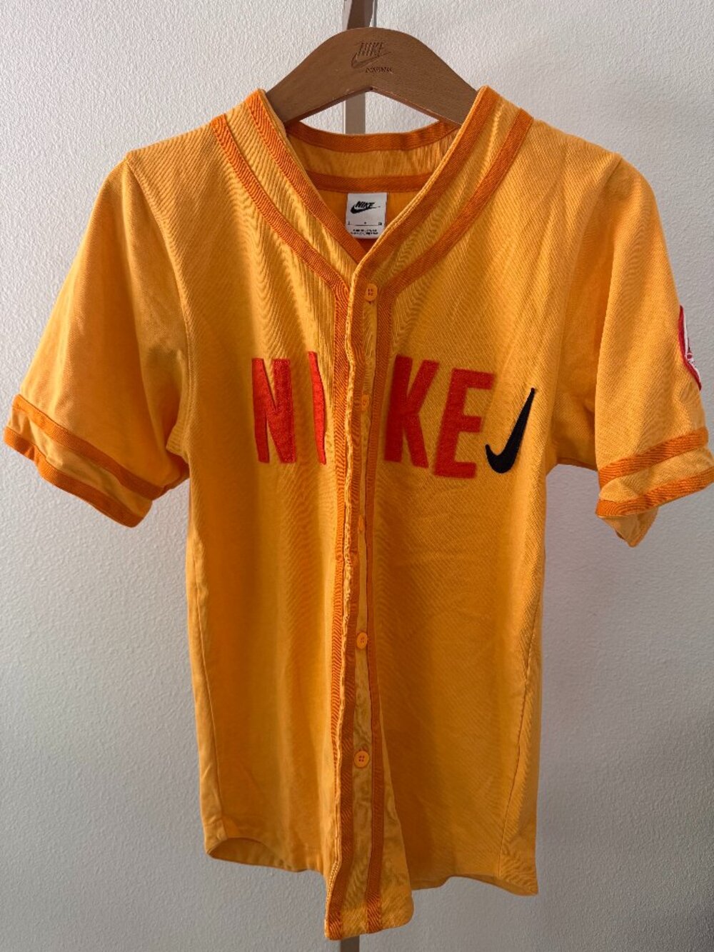 Nike SB Baseball Jersey Orange Retro 70s Skate Unisex Small